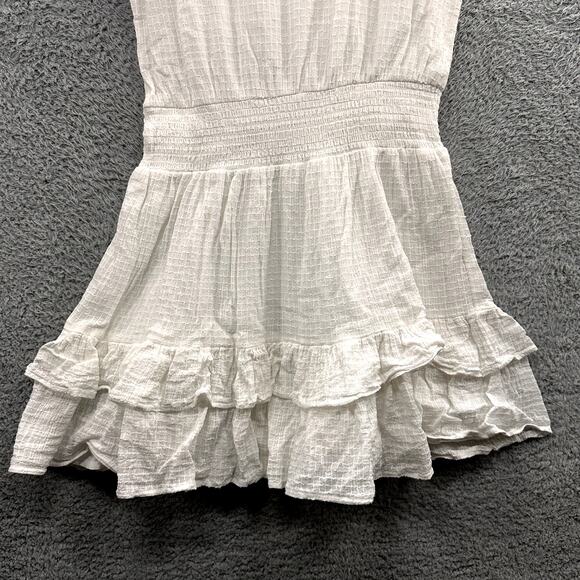 Vacate The Label Women's Medium White Dress Sleeveless Ruffles V-Neck - Picture 6 of 10
